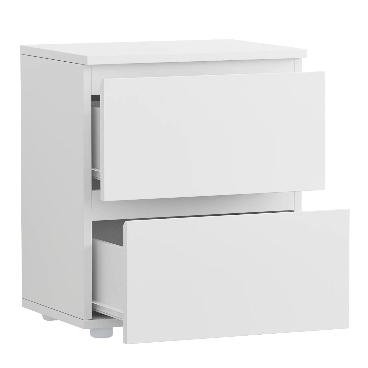 OXYLIFE Nightstand Set of 2 Side Tables for Bedroom with Drawers White
