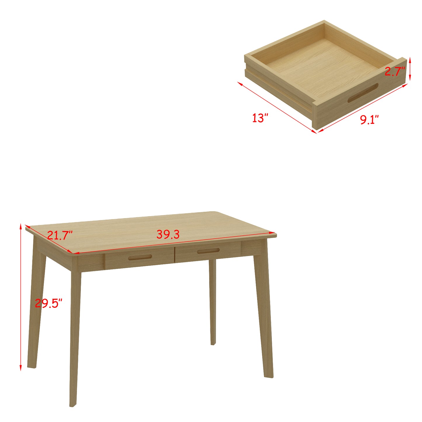 OxyLife Uptown Adult Lap Desks, Single Piece, 21.7" x 39.4", Brown, 1 Count, 1 Pack