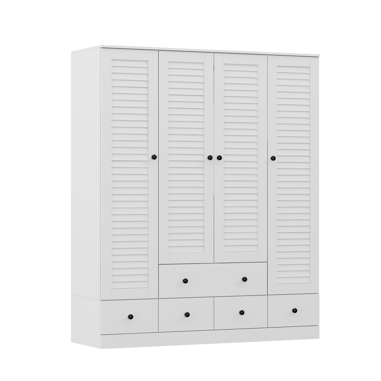 Oxylife Wardrobe Armorie with Shutter Door, 5 Drawers, 4 Shelves, Bedroom
