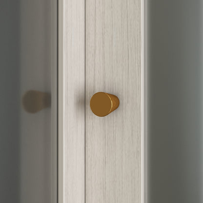 Oxylife 70.9 inch Corner L Shaped Clothing Armoire Wardrobe Closet with 2 Frosted Glass Doors, Hanging Rod and Drawers for Bedroom