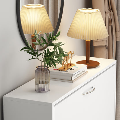 OXYLIFE Modern 3 Tier Shoe Cabinet for Entryway, Shoe Rack Storage Organizer White