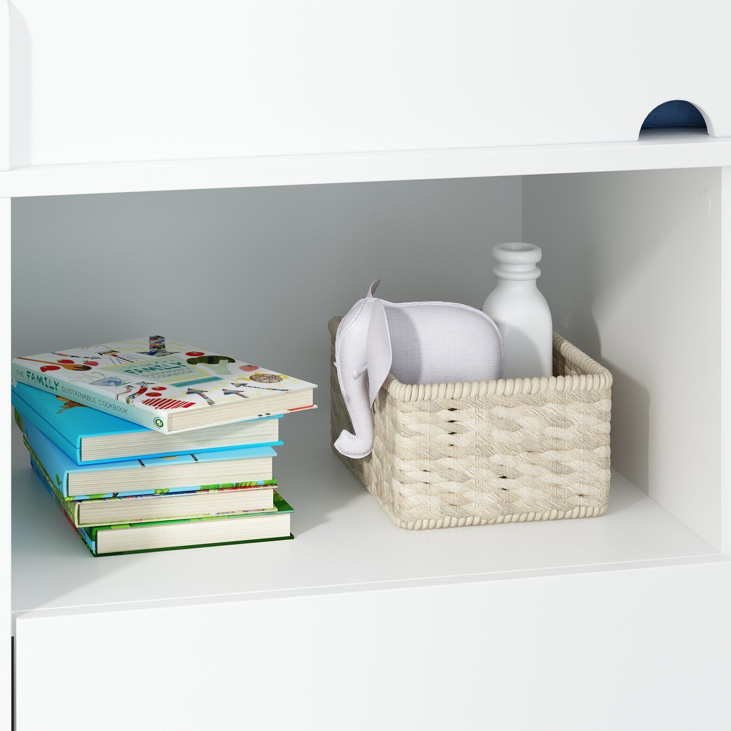 OXYLIFE Baby Nursery Changing Table Dresser with 3 Drawers and Shelf for Nursery Room, White