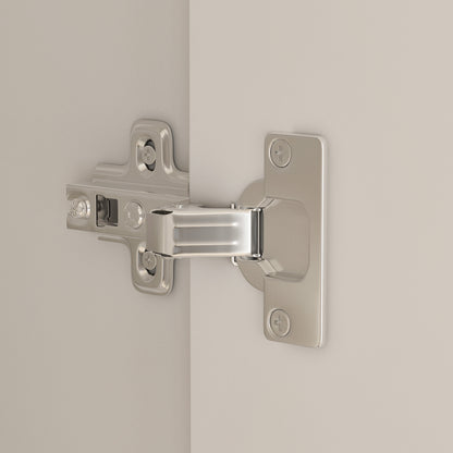 OXYLIFE 4-Door Wardrobe Armoire with Hutch, Shelves and Drawers,White Closet Storage Cabinet with Clothing Rod for Bedroom, 93.3" H