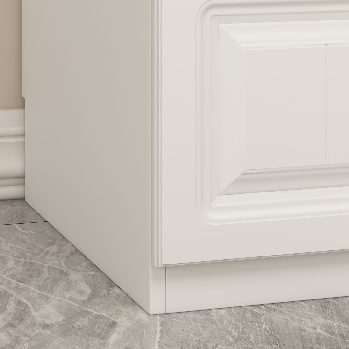 Oxylife Wardrobe Armoire with Hutch and Drawers, Bedroom Armoire, Contemporary, White