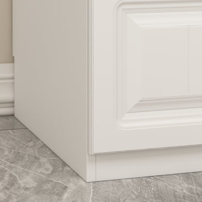 Oxylife Wardrobe Armoire with Hutch and Drawers, Bedroom Armoire, Contemporary, White