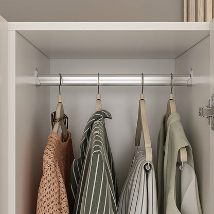 OXYLIFE 70.9"H Wardrobe Armoires Closet Storage Cabinet White