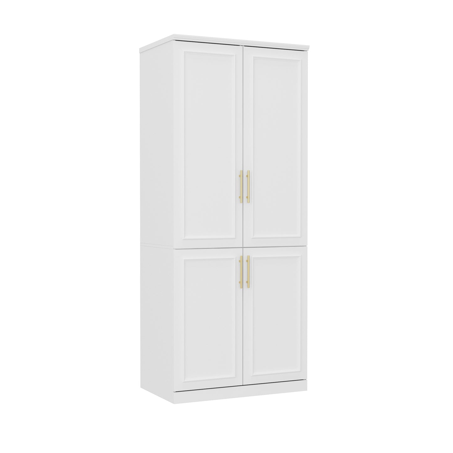 Oxylife 74.5"H 2 Door Clothing Armoire Wardrobe Closet with Hanging Rod