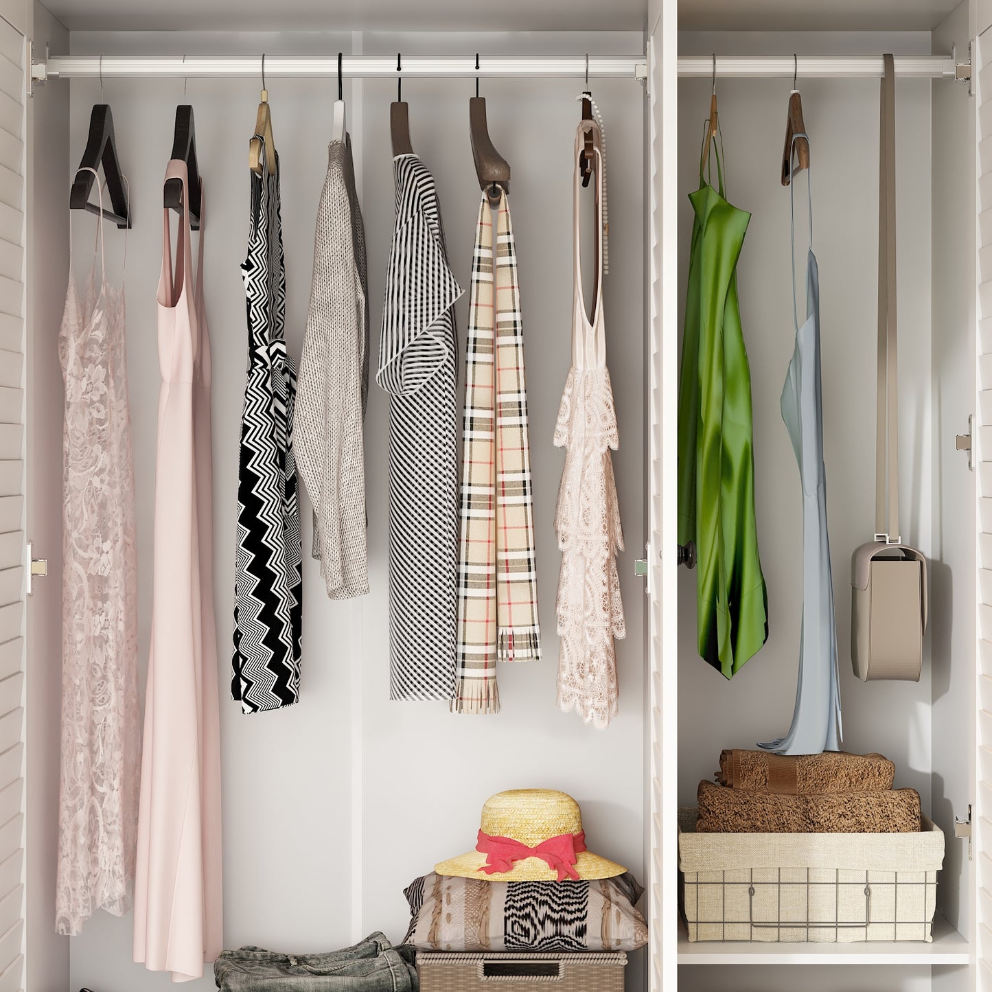 Oxylife Wardrobe Armorie with Shutter Door, 5 Drawers, 4 Shelves, Bedroom