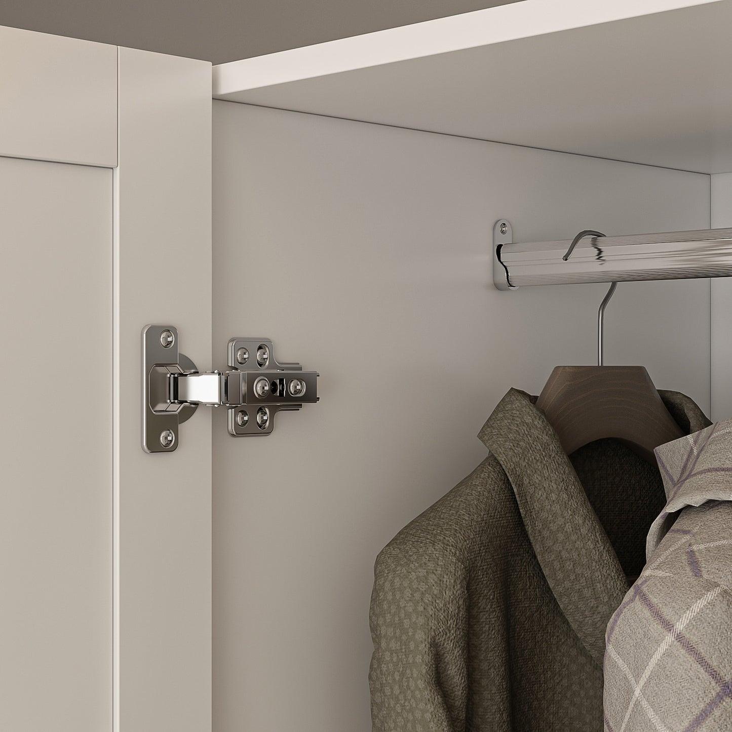 OXYLIFE 70.9"H Wardrobe Armoires Closet Storage Cabinet White