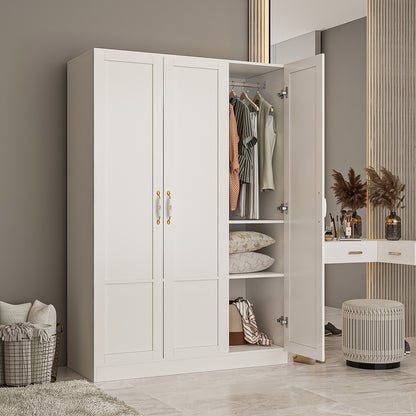 OXYLIFE 70.9"H Wardrobe Armoires Closet Storage Cabinet White