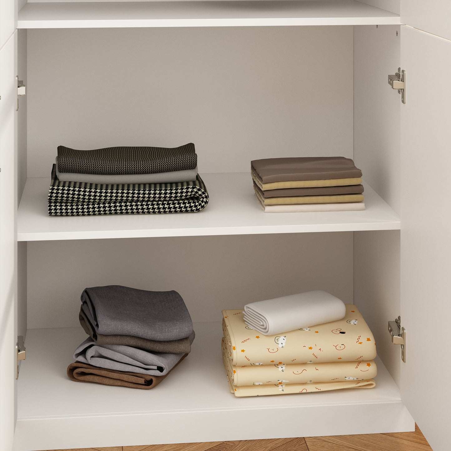 Oxylife 74.5"H 2 Door Clothing Armoire Wardrobe Closet with Hanging Rod