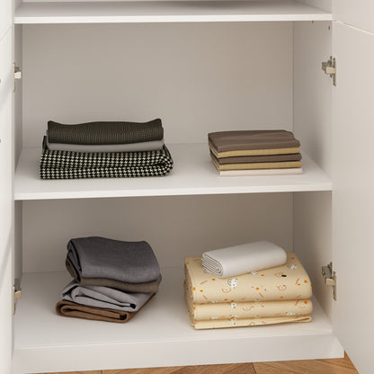 Oxylife 74.5"H 2 Door Clothing Armoire Wardrobe Closet with Hanging Rod