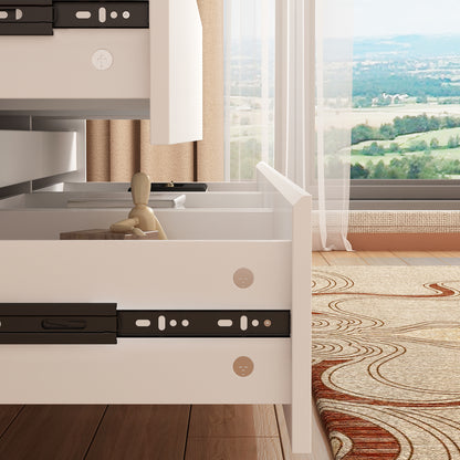 OxyLife 9-Drawer Dresser, Wood Storage Cabinet, Combo Dresser, 9-Piece, White