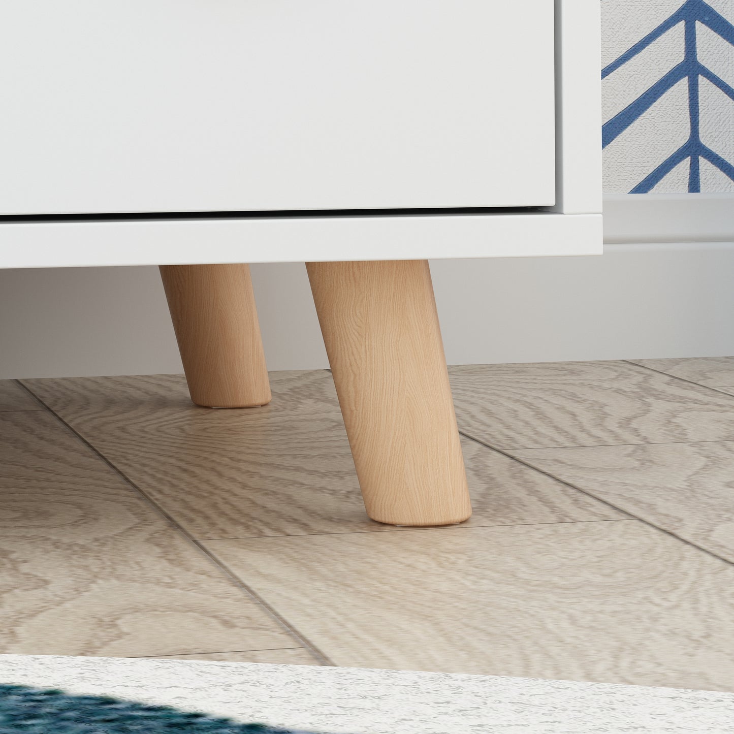 OXYLIFE Baby Nursery Changing Table Dresser with 3 Drawers and Shelf for Nursery Room, White