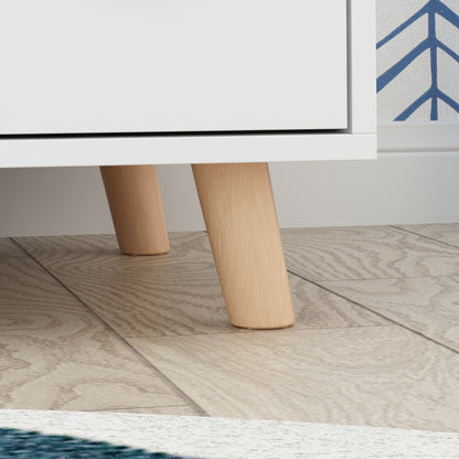 OXYLIFE Baby Nursery Changing Table Dresser with 3 Drawers and Shelf for Nursery Room, White