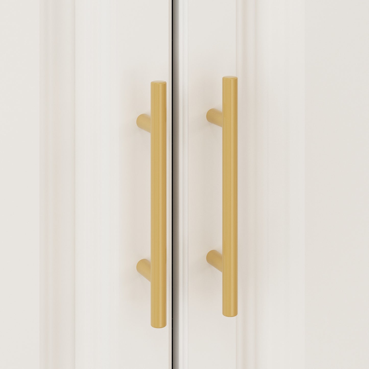 OXYLIFE 4-Door Wardrobe Armoire with Hutch, Shelves and Drawers,White Closet Storage Cabinet with Clothing Rod for Bedroom, 93.3" H