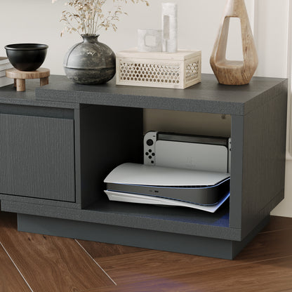 OXYLIFE 106.3 inch Extended TV Stand with Drawers, Entertainment Center for Living Room, Black