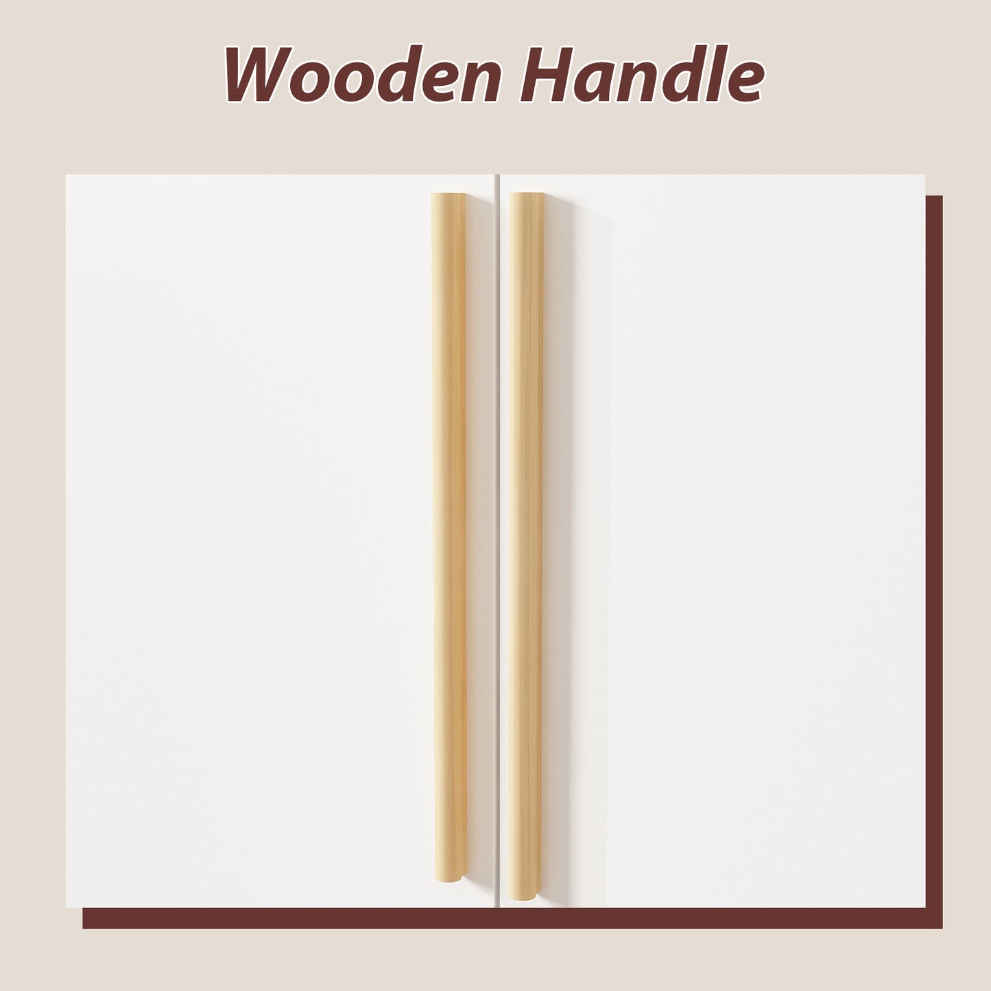 OxyLife 3 Door Wardrobe Armoire with Clothing Rod and Storage Shelves, White, 70"H