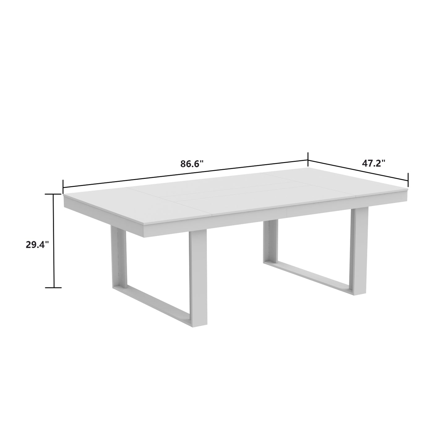 OXYLIFE 86.6"*47.2" Large Computer Desk Meeting Table for Home Office